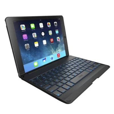 Funda tipo folio ZAGG con teclado Bluetooth retroiluminado para iPad Air (negro) Foto 1 de 3