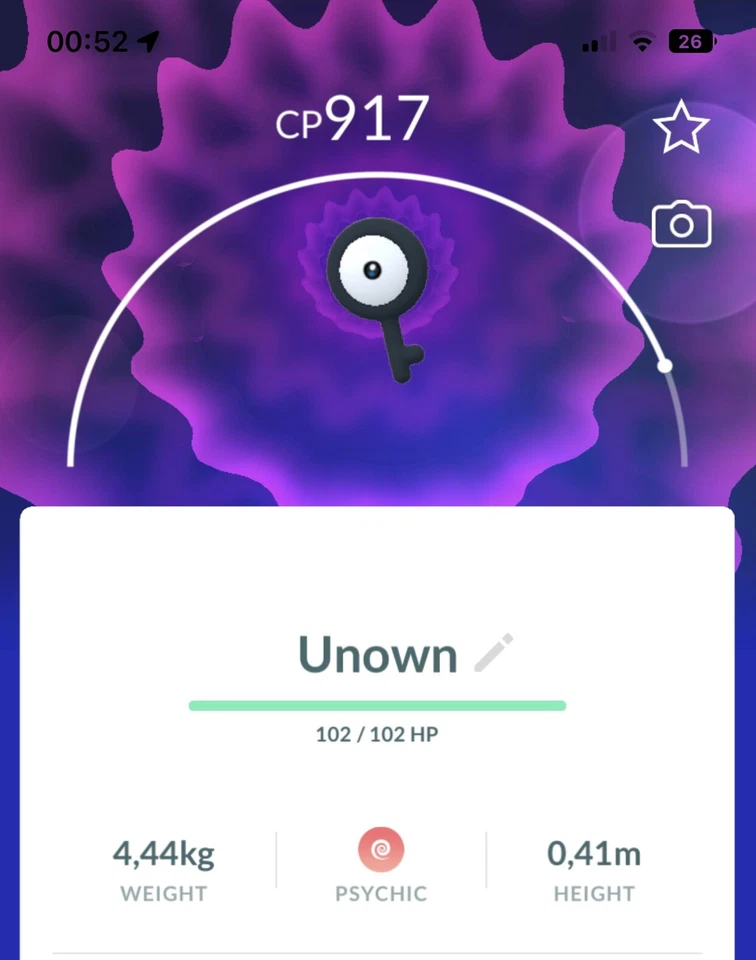 Unown Q Pokemon Gen2 GO Pokémon Not Shiny Johto Dex registration - Image 1 of 1