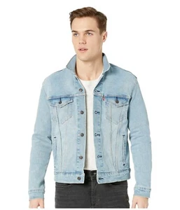 Levi's Men's Button Up Denim Jeans Trucker Jacket Blue Stretch 723340323 - Picture 1 of 4