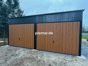 Blechgarage 6 x 6 x 2,5m Doppelgarage Lager Gerätehaus | inkl. Aufbau | 29663 - Bild 1 von 4