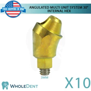 10 Angulated Abut ment Multi Unit System 30° Titanium Dental Internal Hex - Picture 1 of 4