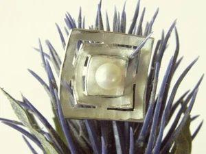 SCHMUCK-STCK Ring SILBER PERLE NEU HÄNGER Süßwasser 18 57 - Picture 1 of 4