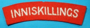 WW2 ROYAL INNISKILLING FUSILIERS CLOTH SHOULDER TITLE PATCH BADGE GENUINE - Picture 1 of 2