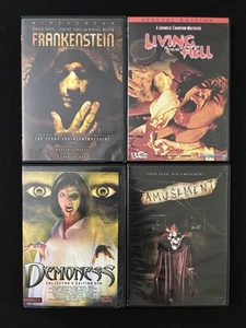 4 Horrorfilme Lot - Frankenstein (2004), Living Hell, Demoness, Amusement - Bild 1 von 2