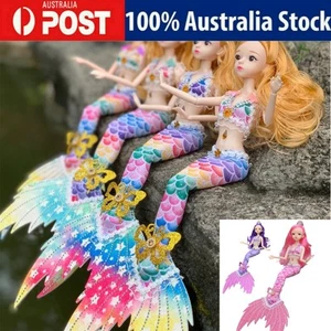 Mermaid Doll Plush Shimmery Soft Toy Flip Sequin 45cm Girls Birthday Gifts - Picture 1 of 16