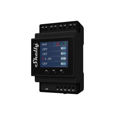 Shelly PRO 4PM Interruttore relè DIN 4 canali wi-fi lan bluetooth Alexa Google - Image 1 of 4