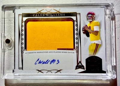 Parche de novato Caleb Williams 2022 Leaf Trinity automático 2 colores RPA/75 USC Trojans Foto 1 de 2