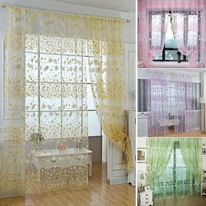1Pc Flower Mesh Net Curtain Lace Tulle Voile Door Window Panel Drape Dividerר - Picture 1 of 7