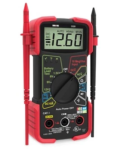 3320 Auto-Ranging Digital Multimeter, Red & Black - Bild 1 von 9
