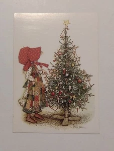 Vintage Holly Hobbie American Greetings Christmas Postcard Decorating Tree 1978 - Picture 1 of 2