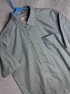 LL Bean Herren Hemd Gr. Medium Button-Down Traditional Fit blau/grün kariert - Bild 1 von 10