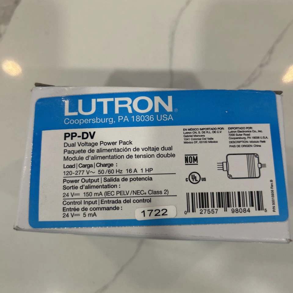 Lutron PP-DV Dual Volt Power Pack- NEW - Image 1 of 1