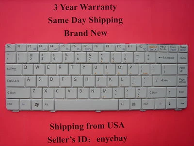 NUEVO TECLADO PORTÁTIL SONY VAIO PCG-7141L PCG-7142L PCG-7151L PCG-7152L BLANCO EE. UU. Foto 1 de 2