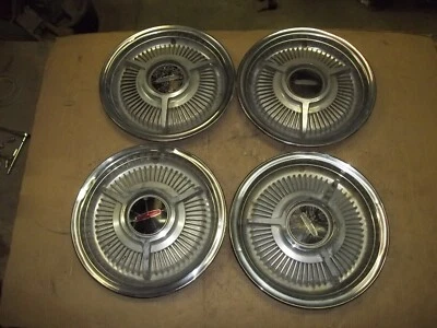 1963 63 Oldsmobile 88 Custom Hubcap Rim Wheel Cover Hub Cap 14" OEM USED V7 SET - Image 1 of 4