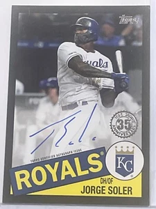 2020 Topps Update 1985 Topps Baseball Auto Black /199 Jorge Soler #85BA-JS Auto - Picture 1 of 3