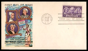 959 3c Stamp (1948) 1ST WOMAN'S RIGHTS CONVENTION FDC BY HERMAN FLUEGEL - Picture 1 of 1
