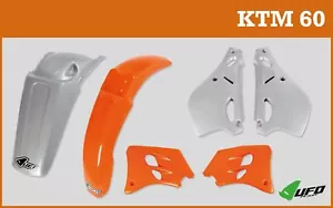 KTM SX 65 1997 - 2001 UFO Motocross Enduro Kit Plastica OEM Colori Arancione Argento - Foto 1 di 5