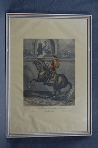 Kupferstich, koloriert, Palsaden, Pferd, Ridinger, etwa 1800 - Bild 1 von 4