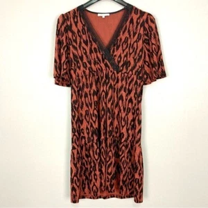 Vestido midi Tramontana Ikat en capas para mujer talla M escote sobrepelliz tejido elástico - Imagen 1 de 9