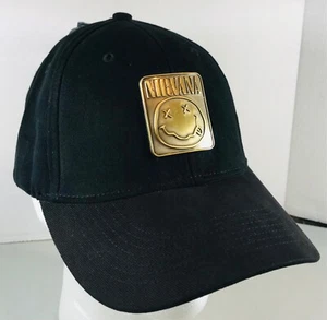 NIRVANA Kurt Cobain GRUNGE band SMILEY FACE Tour MENS New Fitted HAT Cap Virtis - Picture 1 of 10