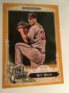 2017 Topps Gypsy Queen Jumbo 5x7 Matt Wisler Braves 255 #'d 01/10 Gold - Picture 1 of 1