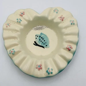 "Cenicero Hull Pottery Butterfly Plato Baratija Cuenco con Volantes MCM 1956 #B3 De Colección 7""" - Imagen 1 de 19
