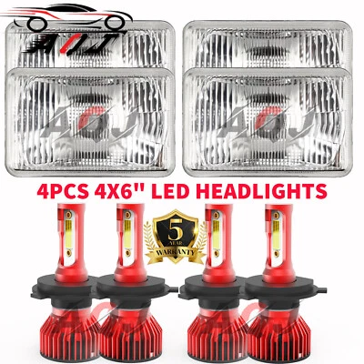 Faros LED DOT Hi-Low 4 piezas para Kenworth T400 T800 W900B Classic 120 HK 4"x6" Foto 1 de 4