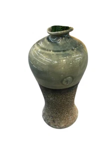 NWT Sagebrook Home Decorative Ceramic Vase Green Mixture Textured Piece $80 SH11 - Picture 1 of 1