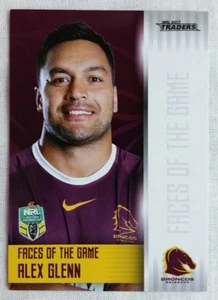 2017 NRL Traders Faces of the Game FOTG 1/48 - Alex Glenn - Picture 1 of 2