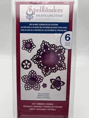 Spellbinders Shapeabilities MOROCCAN MOTIFS S5-065 CUT EMBOSS STENCIL 6 DIES - Image 1 of 2