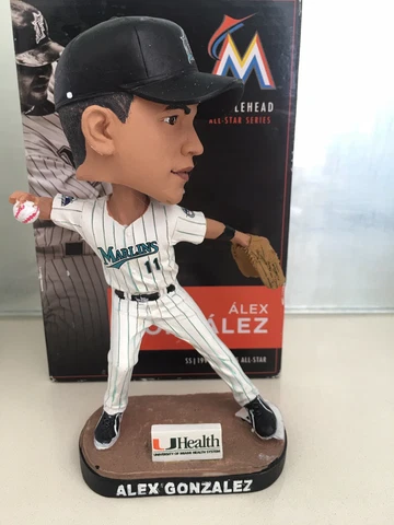 Alex Gonzalez Miami Florida Marlins All Star Bobble Head NEW in original box Cover