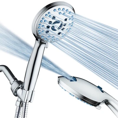 AquaCare AS-SEEN-ON-TV High Pressure 8-mode Handheld Shower Head with 2 Brackets - Image 1 of 4