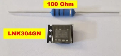 LNK304GN + Resistencia 100 ohmios 3 vatios - Kit de reparación Whirlpool, Bauknecht, AEG++ - Imagen 1 de 2