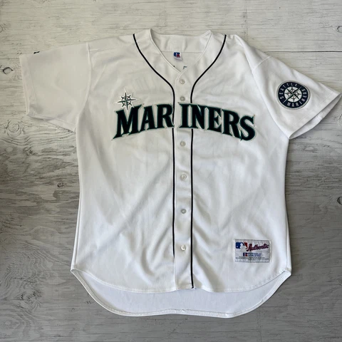 Vintage MLB Seattle Mariners Authentic Russell Athletic Ichiro Jersey Sz 48 Cover
