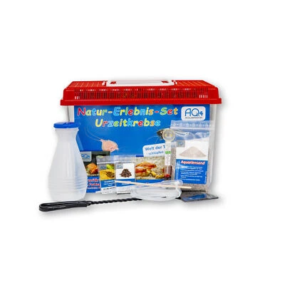 AQ4AQUARISTIK Triops Natur-Erlebnis-Set Urzeitkrebse: 6 l Becken, Zuchtansatz, Zubehör