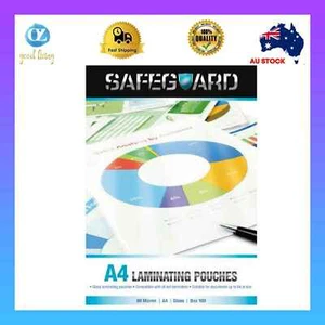 Custom Pack ** Laminating Pouches Gloss ** A4, 80 microns ** Hot Laminators 50Pk - Picture 1 of 3