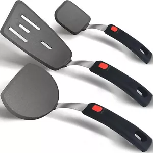 Set of 3 Silicone Spatulas, Heat Resistant 600°F, Nonstick Cookware Utensils - Picture 1 of 7
