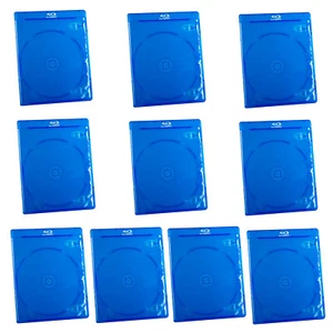 Paquete de 10 un estuche de almacenamiento de discos DVD Blu Ray CD funda frontal soporte de plástico de 11 mm - Imagen 1 de 8