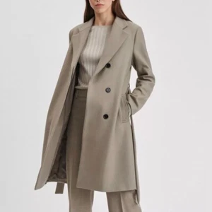 Filippa K Eden Wool Blend Belted Coat Taupe Sz Small 36EU - Picture 1 of 12