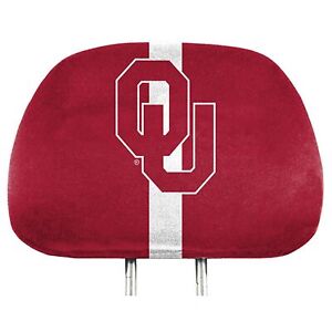 University of Oklahoma Sooners Premium Pair of Auto Head Rest Covers, Full...