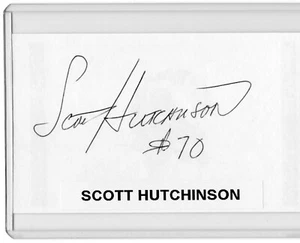 Tarjeta índice firmada autografiada por Scott Hutchinson NFL Buccaneers 3x5 - Imagen 1 de 1