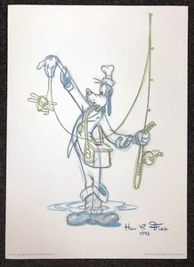 FISHERMAN GOOFY Disney • Original 20” x 28” Poster - Classic & Rare!! - Picture 1 of 1