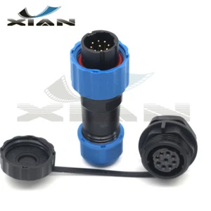 SD16 9Pin 16mm Waterproof Cable Connector,Panel Mount Connector Plug and Socket - Picture 1 of 7