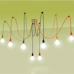 DIY Industria Retro 4/6/8/10/12 Heads Chandelier Spider Pendant Ceiling Light - Picture 1 of 28