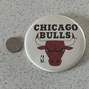Chicago Bulls NBA Basketball 3.5 Inches Vintage Pin Pinback Button #BB1824 - Picture 1 of 2