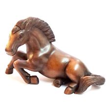 M8764- 20 Years Old 10 x 6.2 x 4 CM Hand Carved Boxwood Carving:  Horse Rest