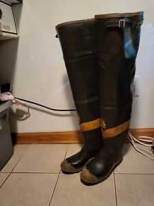 Vintage Firefighter Boots Uniroyal Siren 3/4 Hip Boots, Size 8