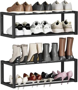 New Hanging Shoe Organizer,2 Pack Wall Mounted Shoe Rack Holds 12 Pairs, - Picture 1 of 4