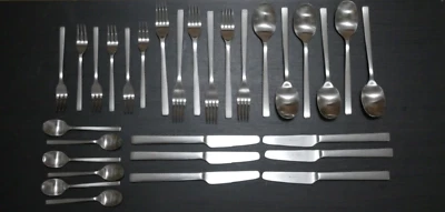 AUERHAHN 6 PERSONEN BESTECK SENTIO 30 TEILE -  EDELSTAHL MATTIERT - TOP - Bild 1 von 4