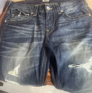 Jeans uomo VERA RELIGIONE Billy con patta bootcut blu scuro lavaggio 32 x 33,75 - Foto 1 di 15